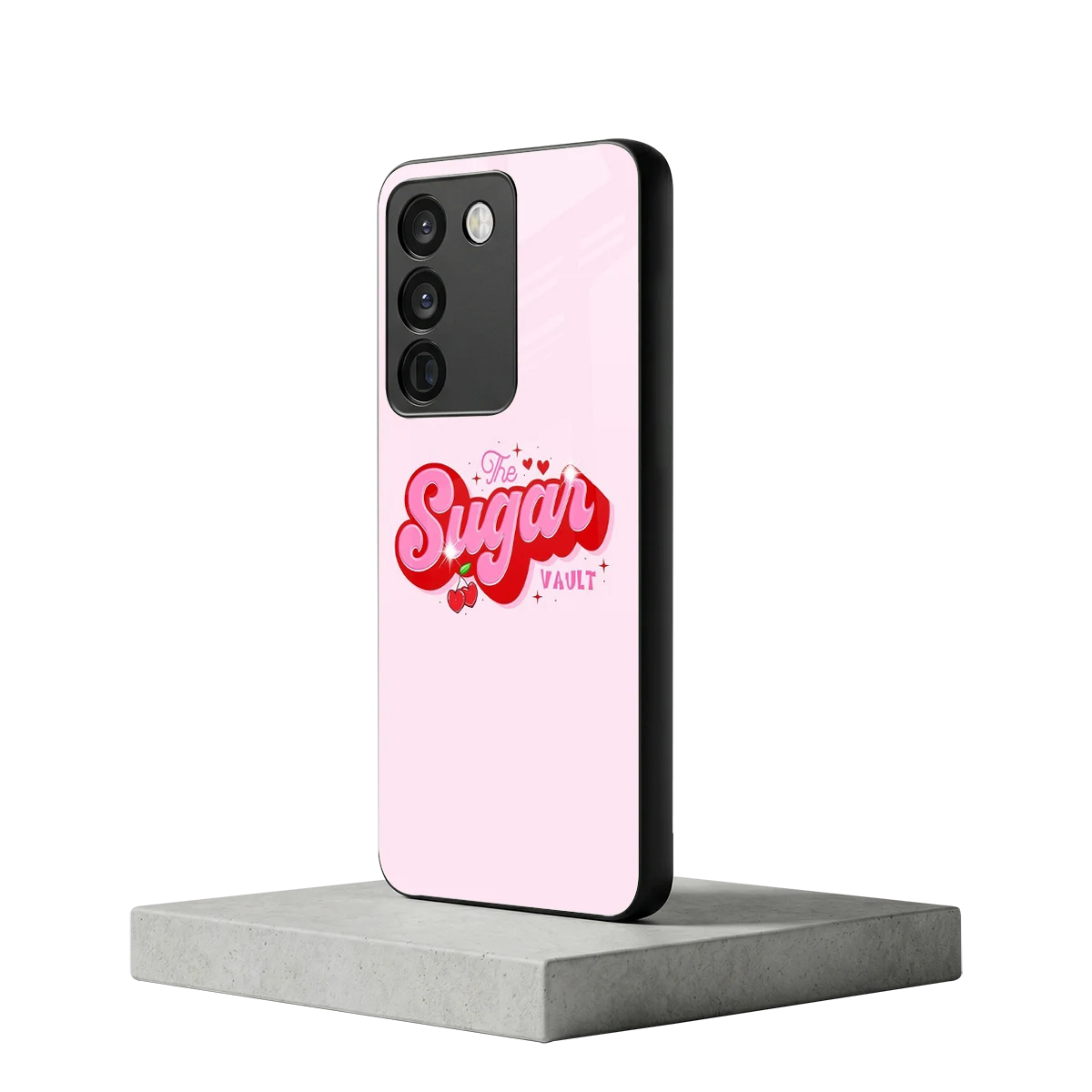 Sugar Vault vivo y200 5g mobile cover | shockproof glass phone case