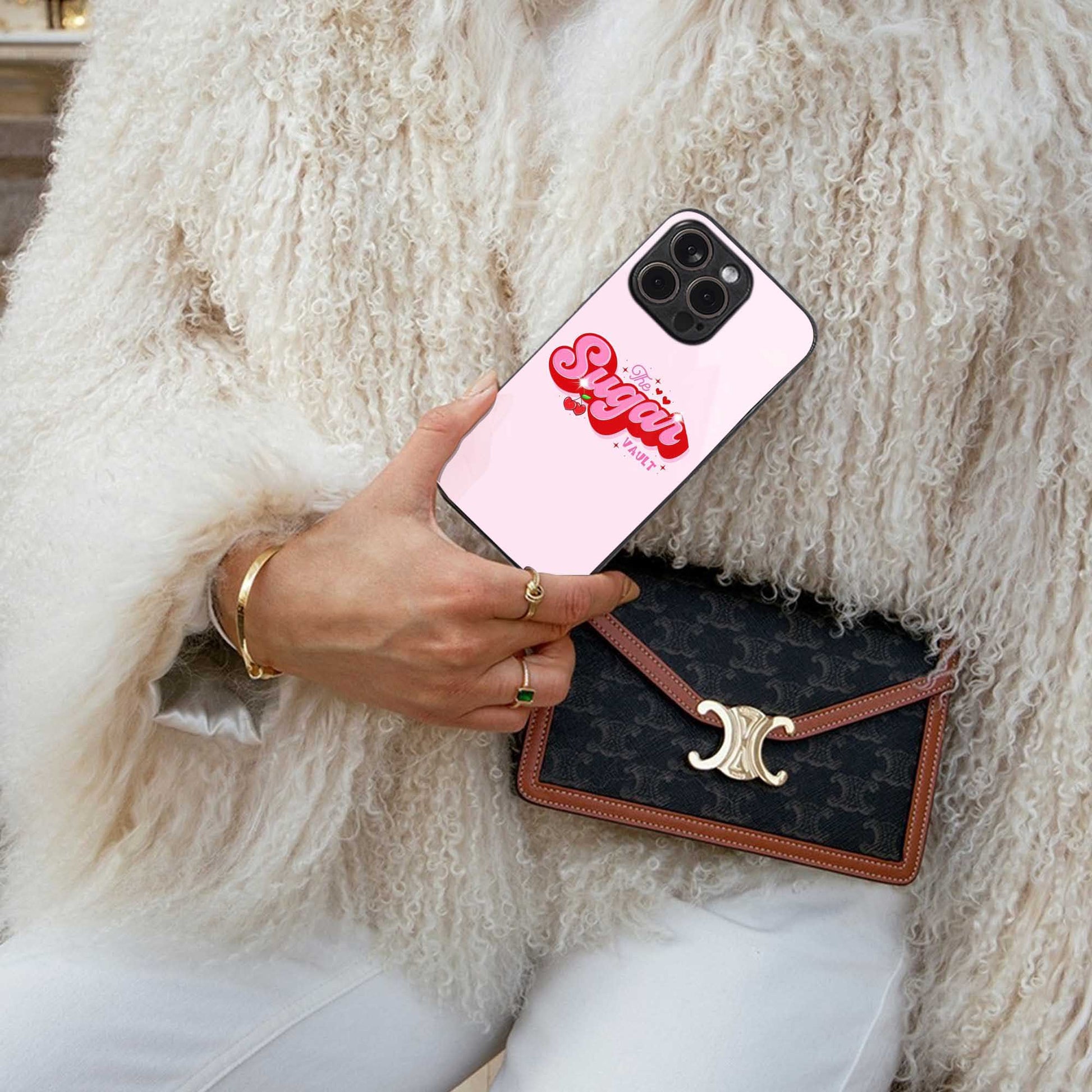 Sugar Vault luxury glass phone case for iPhone 16 | scratch and drop resistant