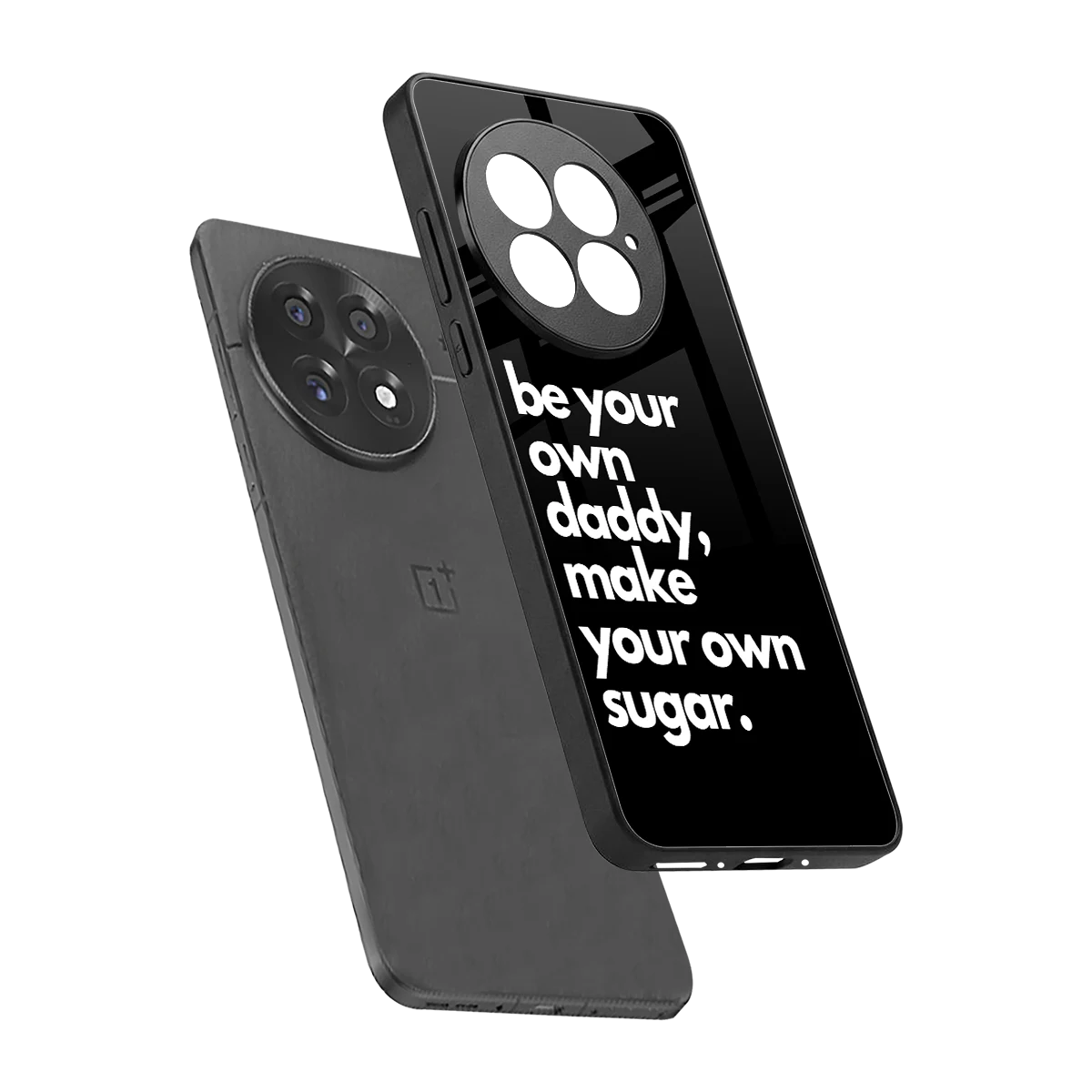 Suger sleek oneplus 13 cover with tempered glass back and TPU edges