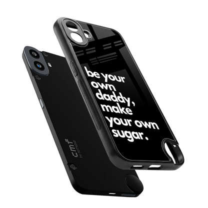 Suger sleek cmf nothing phone 1 cover with tempered glass back and TPU edges