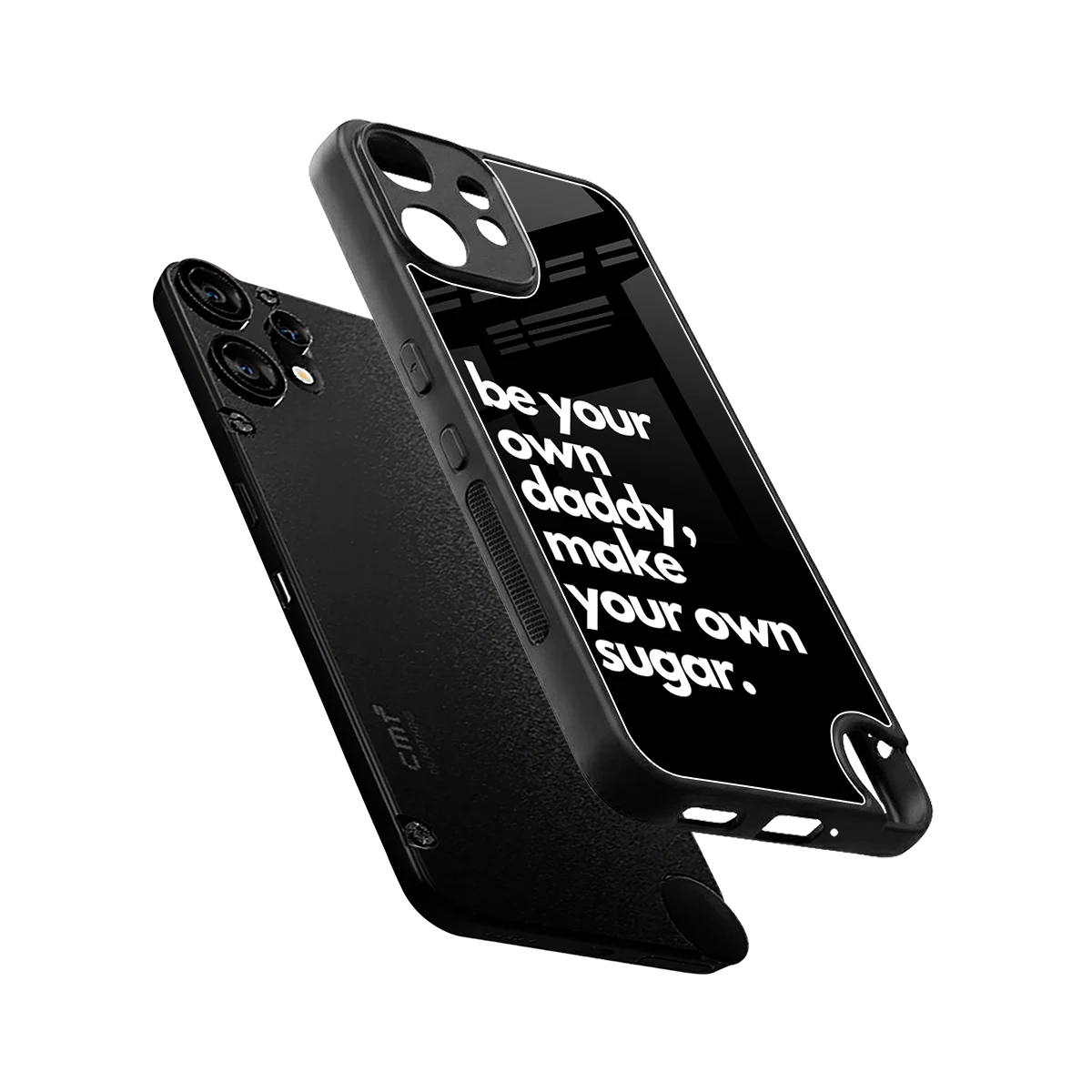 Suger sleek cmf nothing phone 2 pro cover with tempered glass back and TPU edges