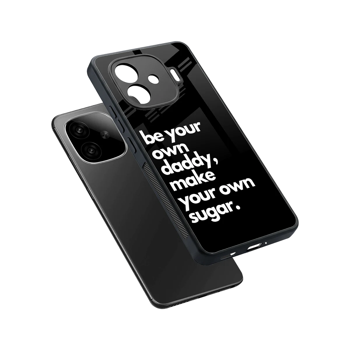 Suger sleek iqoo neo 10r 5g cover with tempered glass back and TPU edges