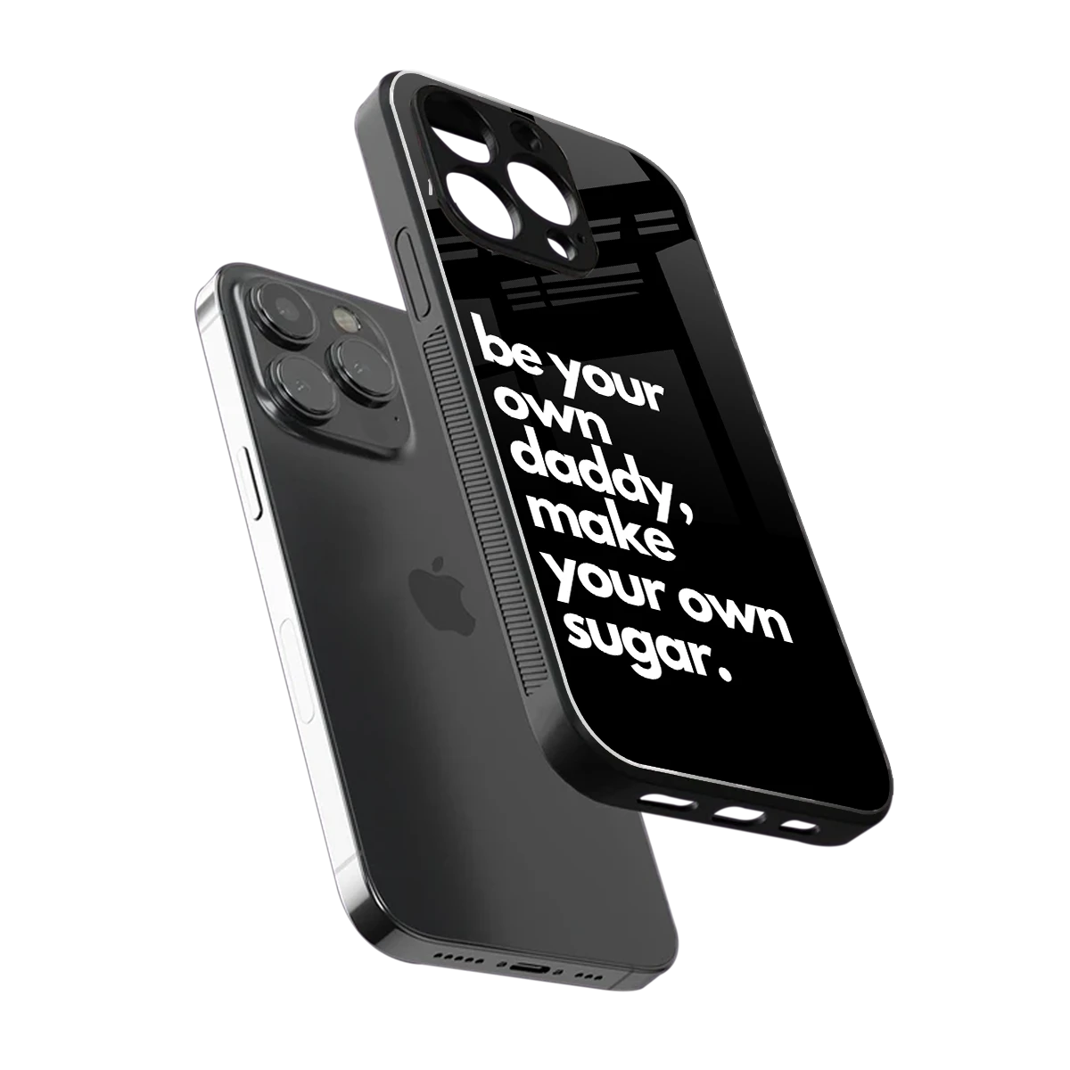 Suger sleek iphone 13 pro cover with tempered glass back and TPU edges