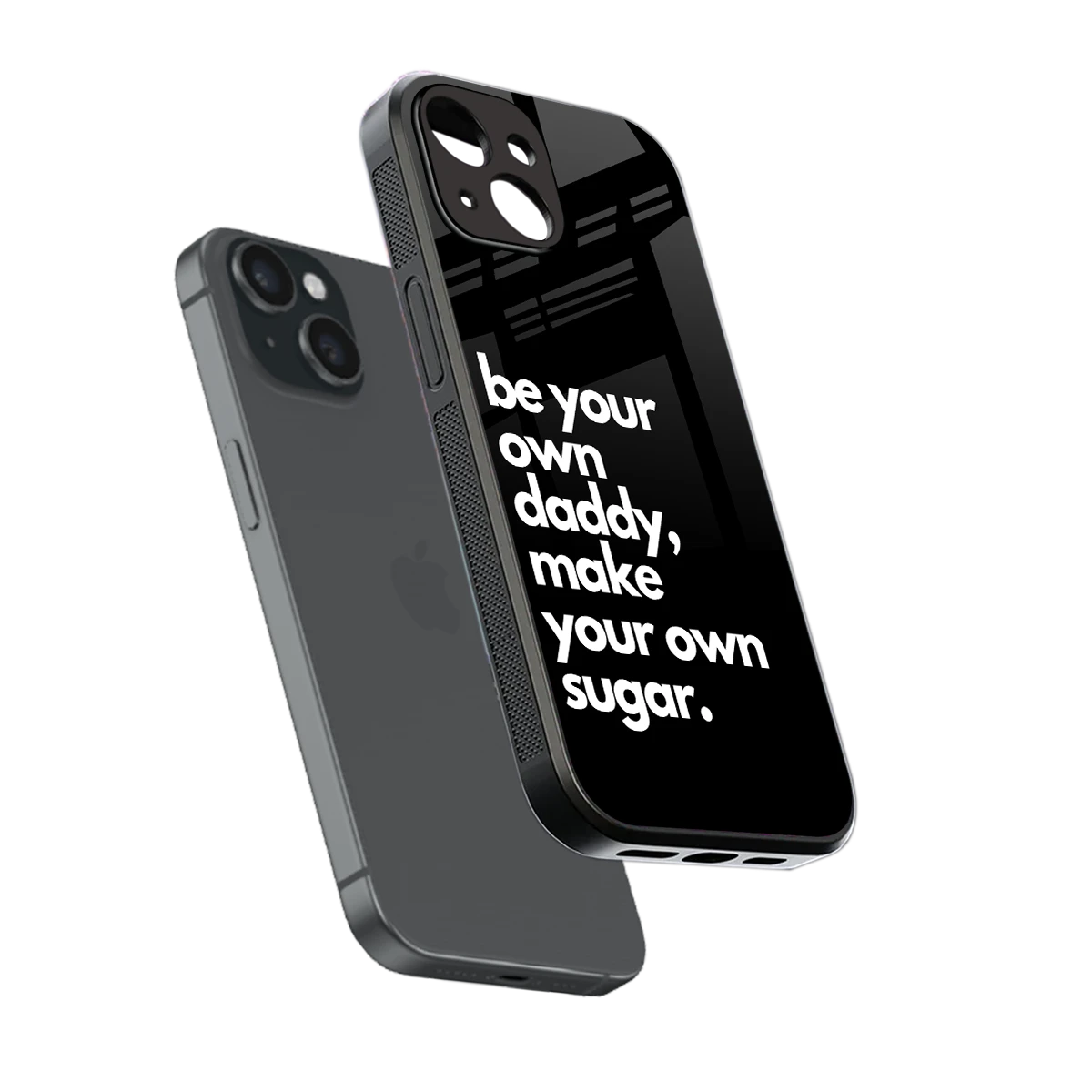 Suger sleek iphone 13 cover with tempered glass back and TPU edges