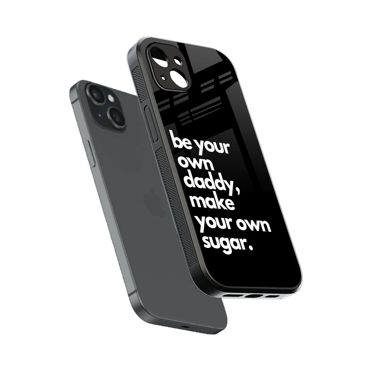 Suger sleek iphone 14 plus cover with tempered glass back and TPU edges