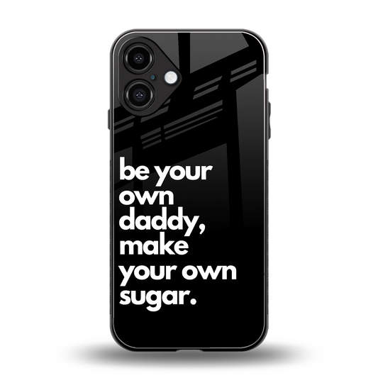 Suger back phone cover | glass case for iphone 16 plus