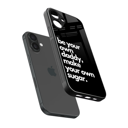 Suger sleek iphone 16 plus cover with tempered glass back and TPU edges