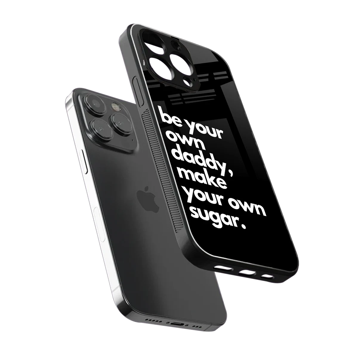 Suger sleek iphone 16 pro max cover with tempered glass back and TPU edges