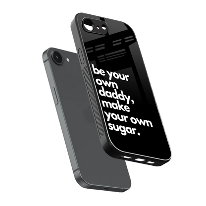 Suger sleek iphone 16e cover with tempered glass back and TPU edges