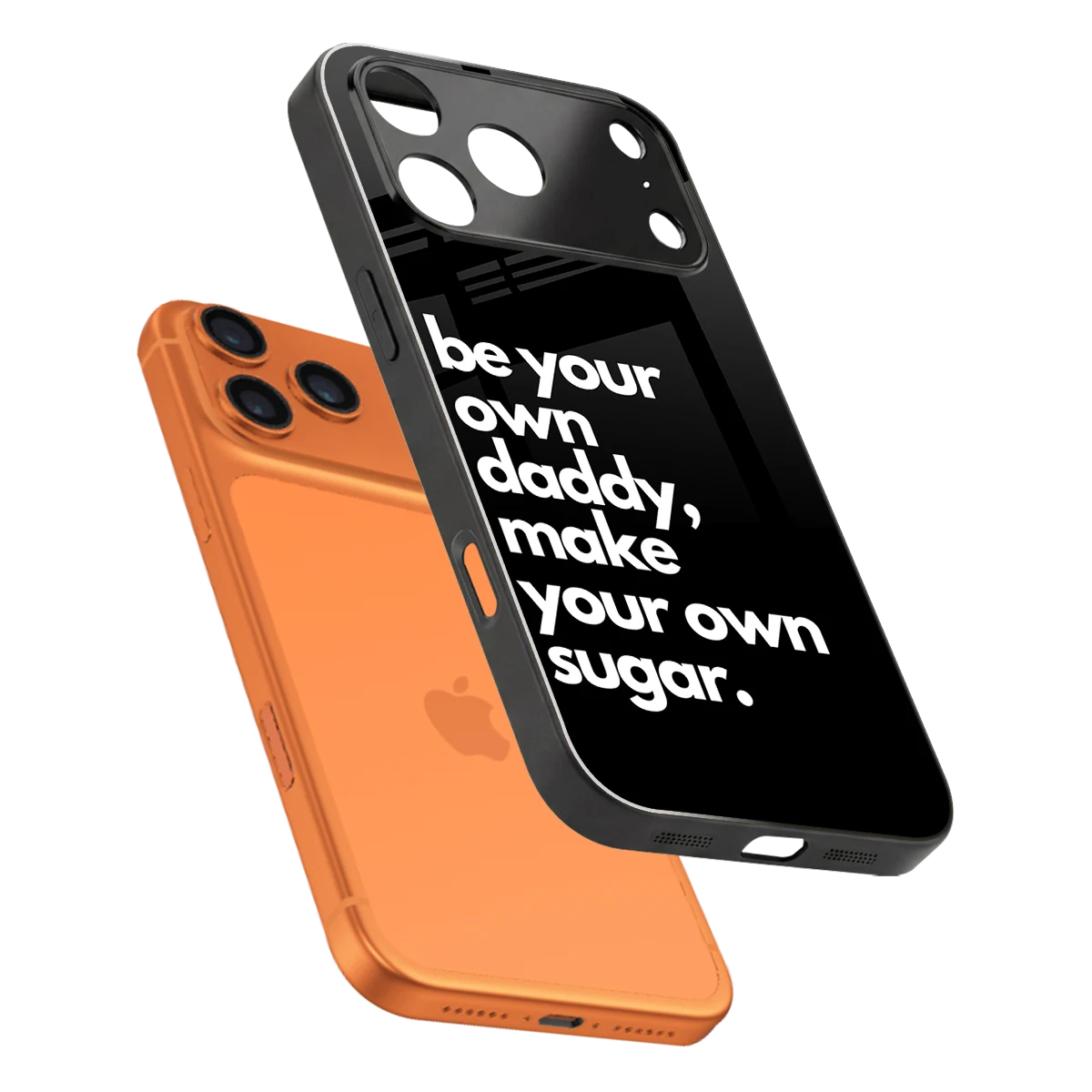 Suger sleek iphone 17 pro max cover with tempered glass back and TPU edges