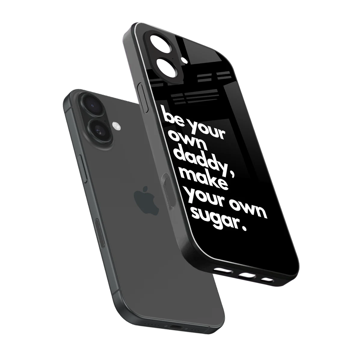 Suger sleek iphone 17 cover with tempered glass back and TPU edges
