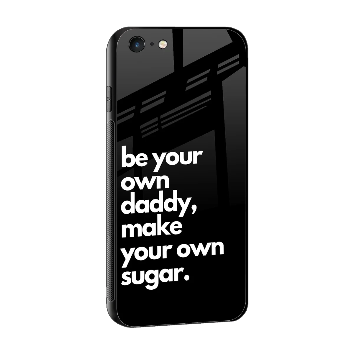 Suger sleek iphone 6s cover with tempered glass back and TPU edges