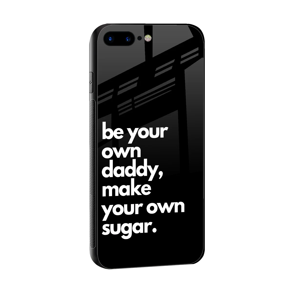 Suger sleek iphone 8 plus cover with tempered glass back and TPU edges