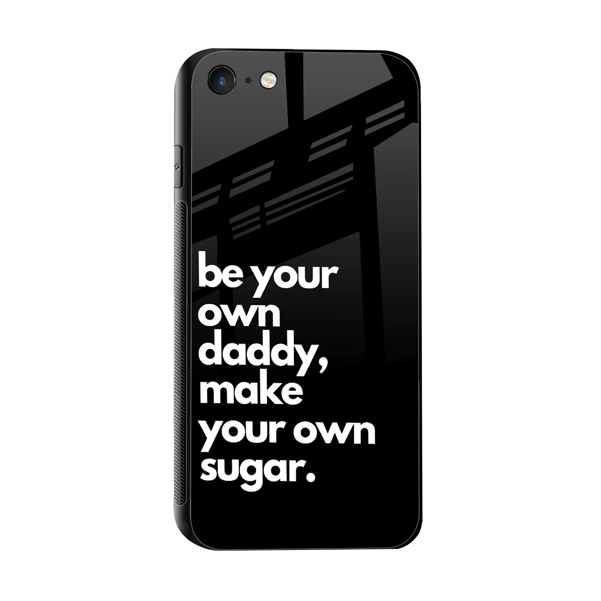 Suger sleek iphone 7 cover with tempered glass back and TPU edges