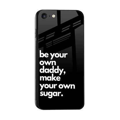 Suger sleek iphone 7 cover with tempered glass back and TPU edges