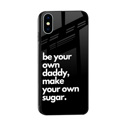 Suger sleek iphone x cover with tempered glass back and TPU edges