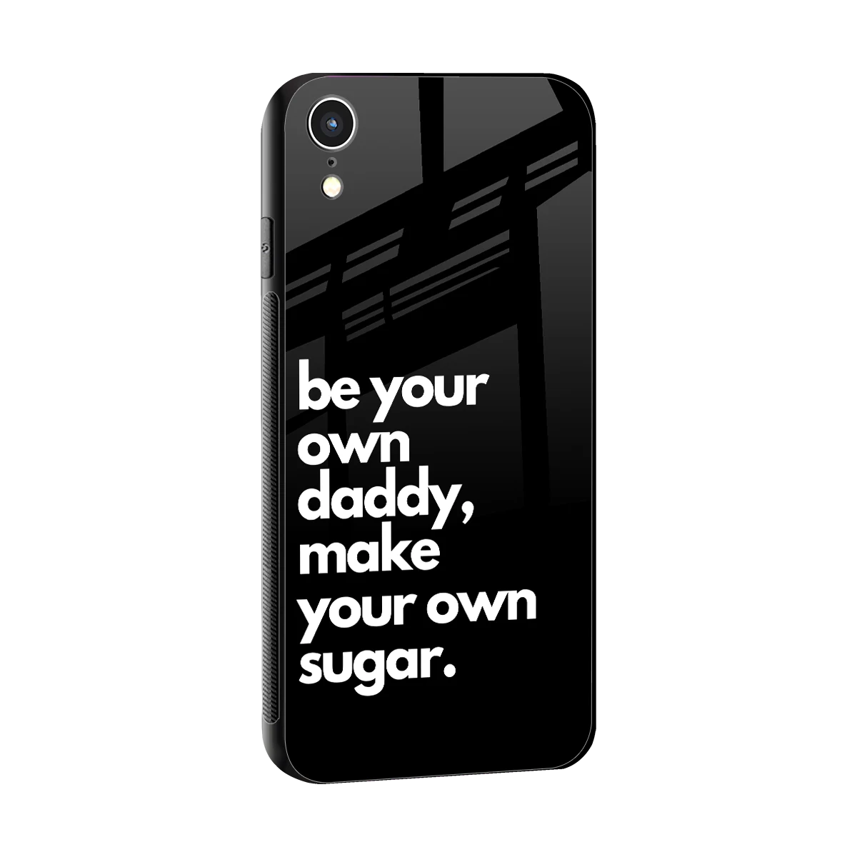 Suger sleek iphone xr cover with tempered glass back and TPU edges