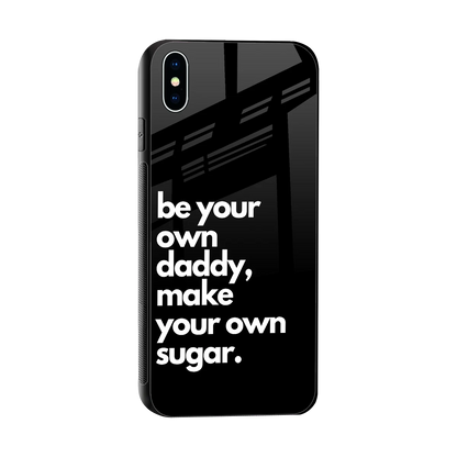 Suger sleek iphone xs max cover with tempered glass back and TPU edges