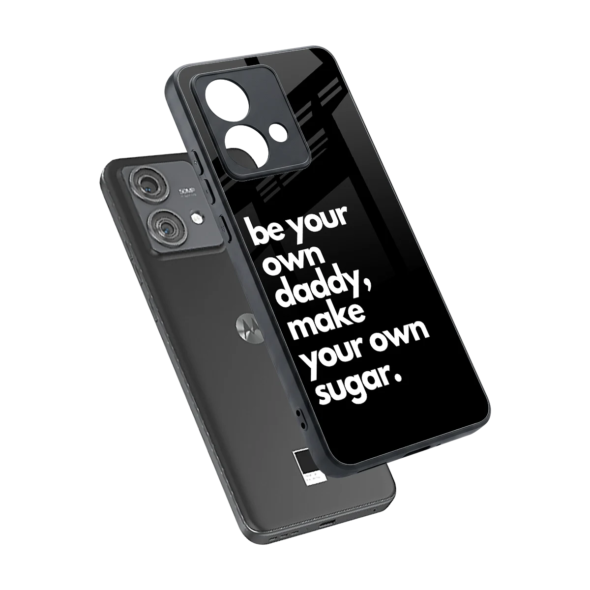 Suger sleek motorola edge 40 neo 5g cover with tempered glass back and TPU edges