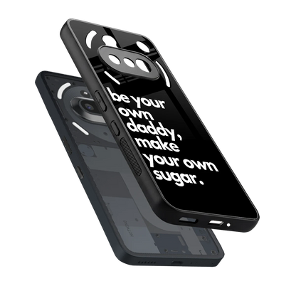 Suger sleek nothing phone 3a cover with tempered glass back and TPU edges