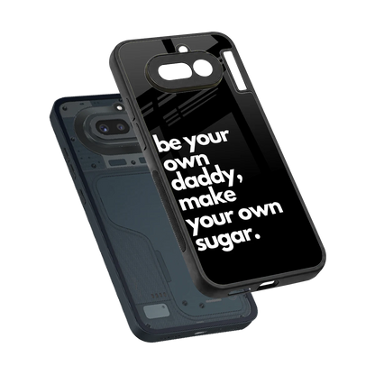 Suger sleek nothing phone 4a cover with tempered glass back and TPU edges