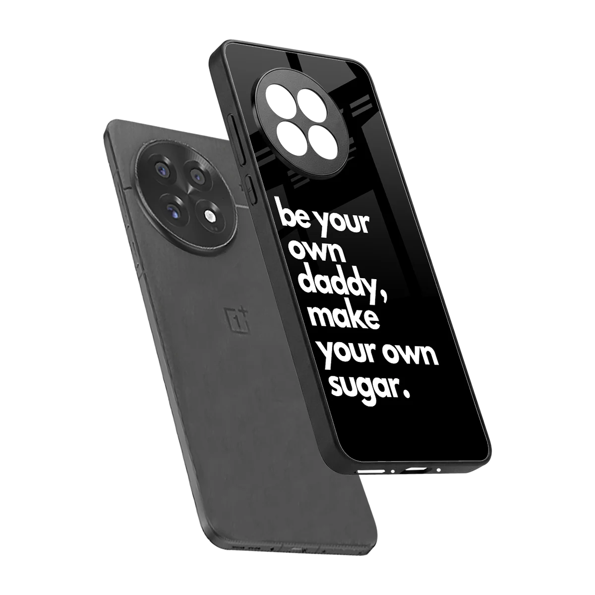 Suger sleek oneplus 13r cover with tempered glass back and TPU edges