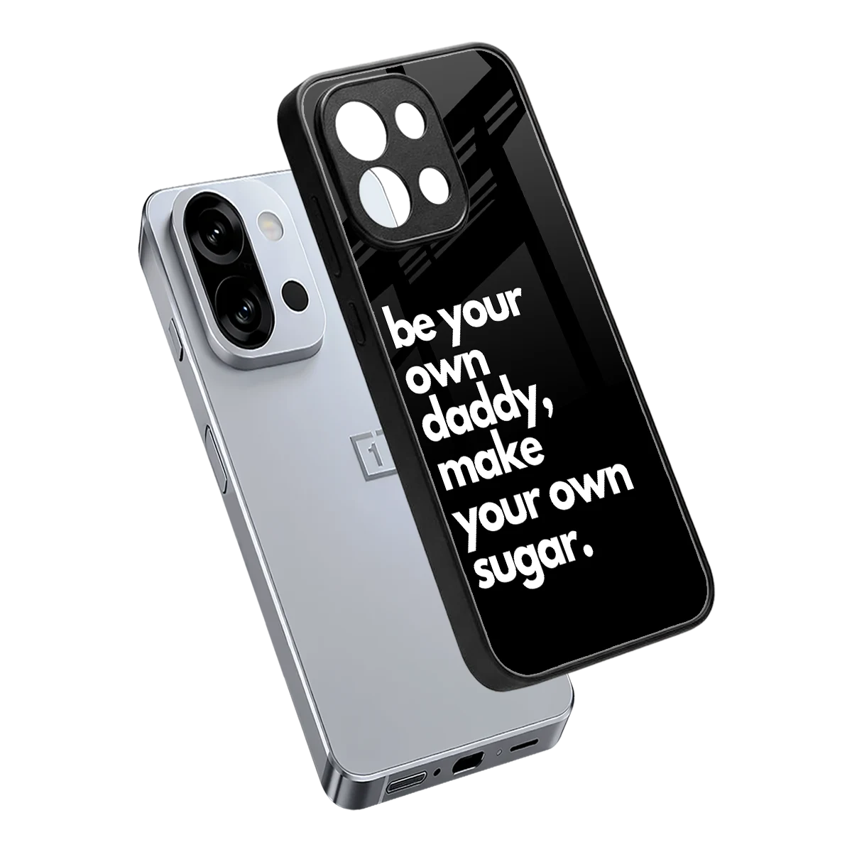 Suger sleek oneplus 13s cover with tempered glass back and TPU edges