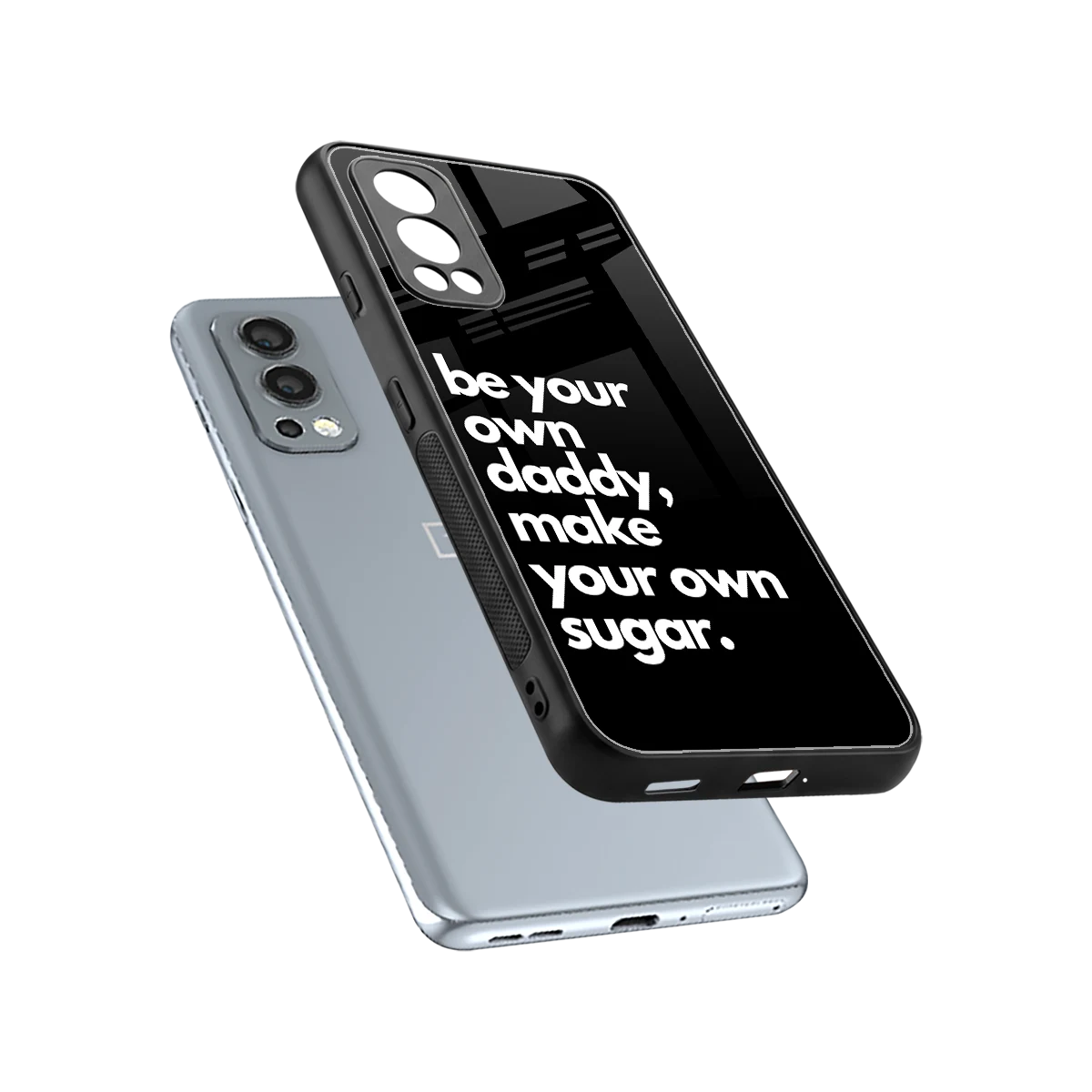Suger sleek oneplus nord 2 cover with tempered glass back and TPU edges