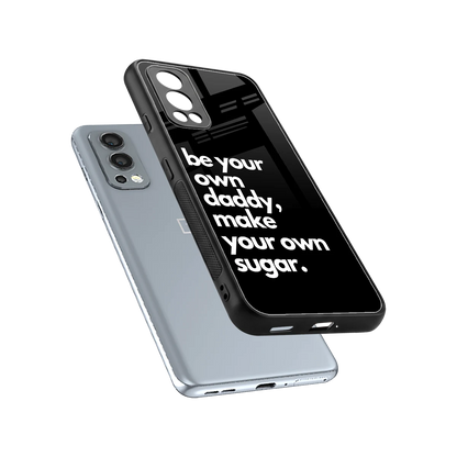 Suger sleek oneplus nord 2 cover with tempered glass back and TPU edges