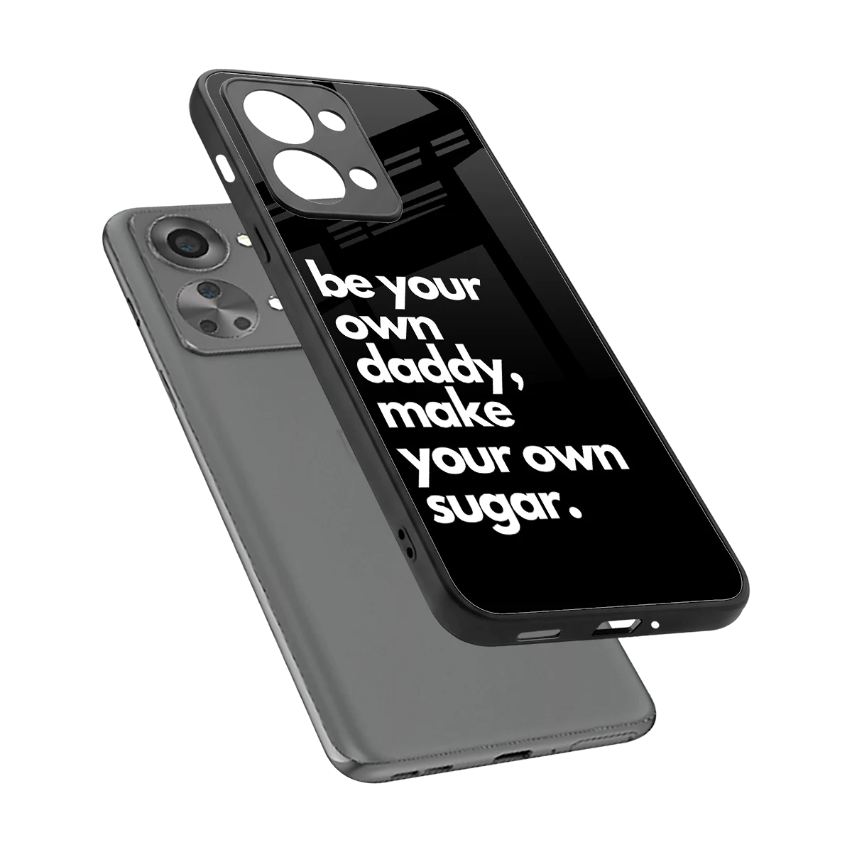 Suger sleek oneplus nord 2t cover with tempered glass back and TPU edges