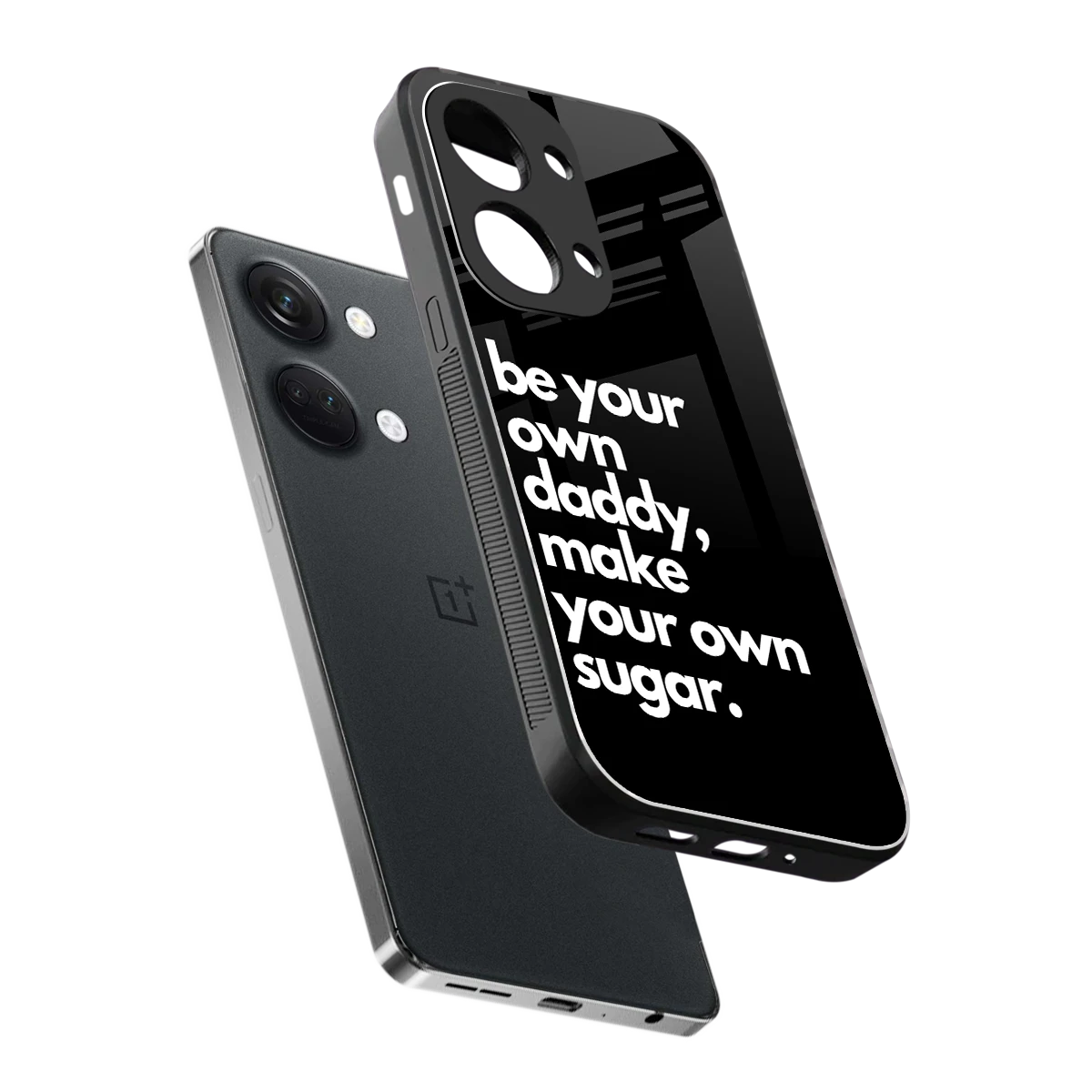 Suger sleek oneplus nord 3 cover with tempered glass back and TPU edges