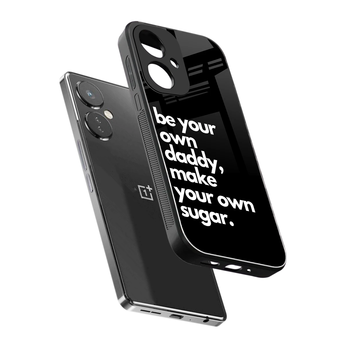 Suger sleek oneplus nord ce 3 cover with tempered glass back and TPU edges