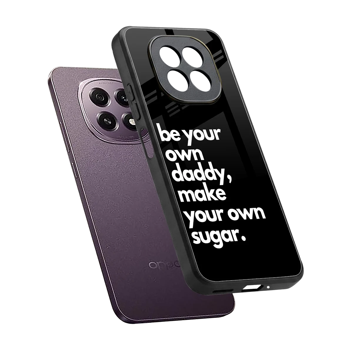 Suger sleek oppo f29 5g cover with tempered glass back and TPU edges