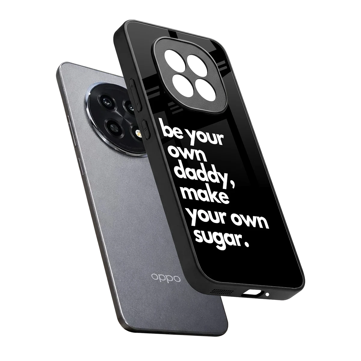Suger sleek oppo f29 pro 5g cover with tempered glass back and TPU edges
