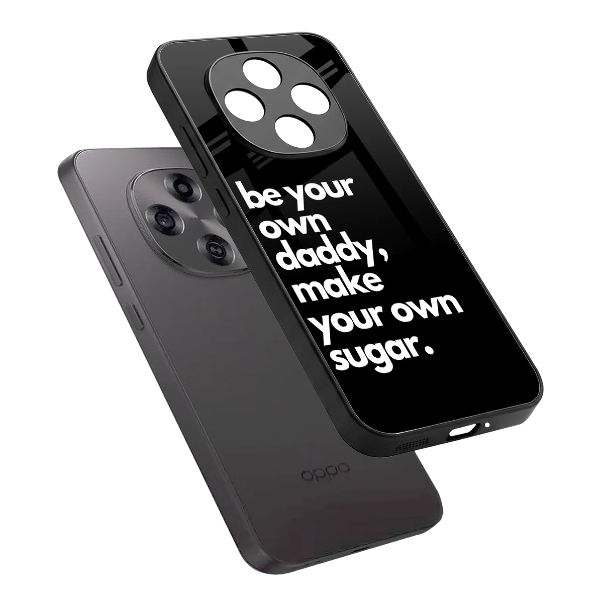 Suger sleek oppo f31 pro 5g cover with tempered glass back and TPU edges