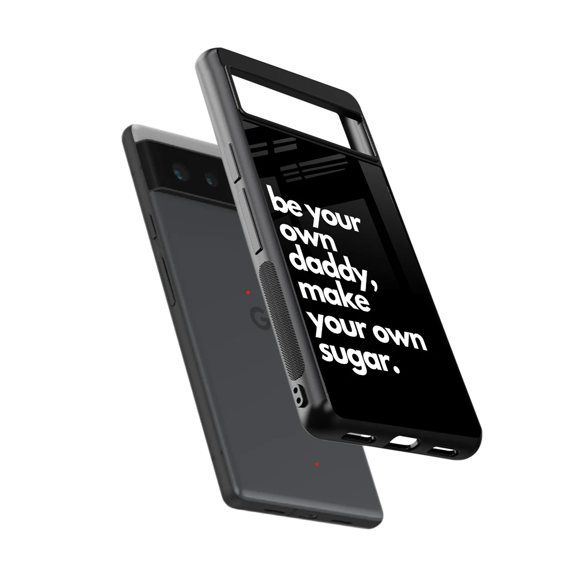 Suger sleek google pixel 6 cover with tempered glass back and TPU edges