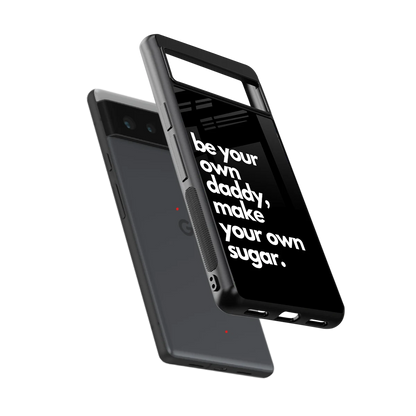 Suger sleek google pixel 6a cover with tempered glass back and TPU edges