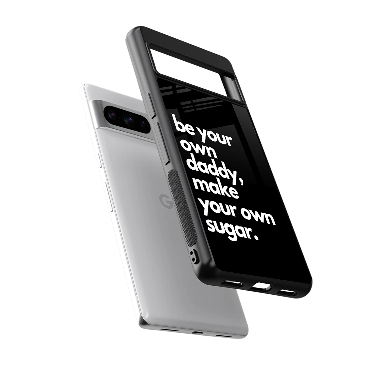 Suger sleek google pixel 8 pro cover with tempered glass back and TPU edges