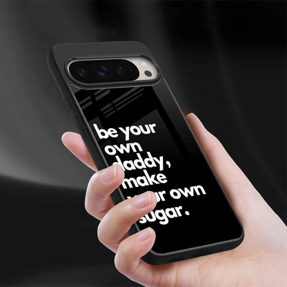 Suger sleek google pixel 9 pro cover with tempered glass back and TPU edges