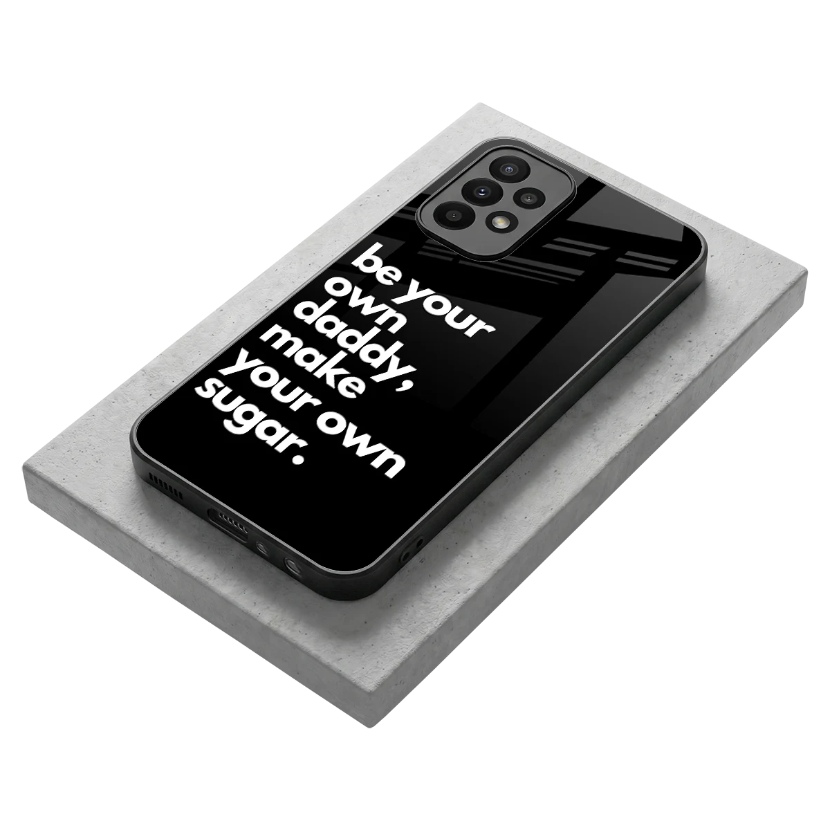 Suger stylish phone case for samsung galaxy a23 | glossy glass and slim fit