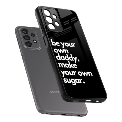 Suger sleek samsung galaxy a23 cover with tempered glass back and TPU edges
