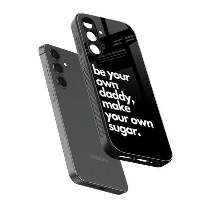 Suger sleek samsung galaxy m35 5g cover with tempered glass back and TPU edges