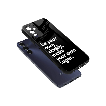 Suger sleek samsung galaxy m14 5g cover with tempered glass back and TPU edges