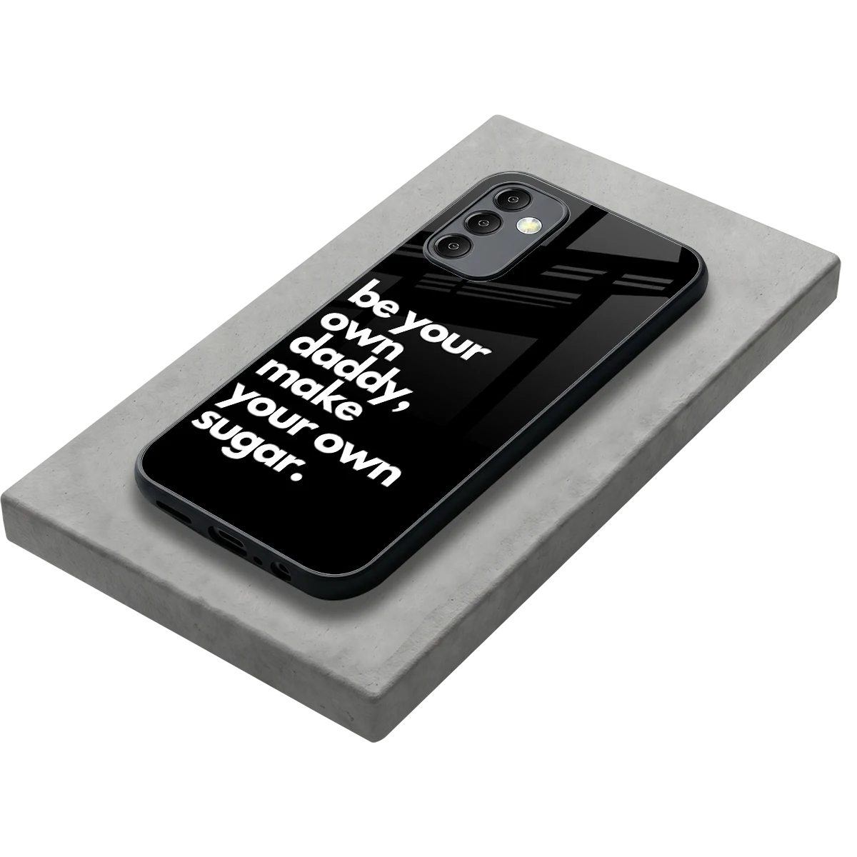 Suger stylish phone case for samsung galaxy m14 5g | glossy glass and slim fit