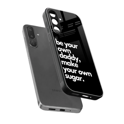 Suger sleek samsung galaxy m56 5g cover with tempered glass back and TPU edges