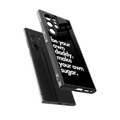 Suger sleek samsung galaxy s23 ultra cover with tempered glass back and TPU edges