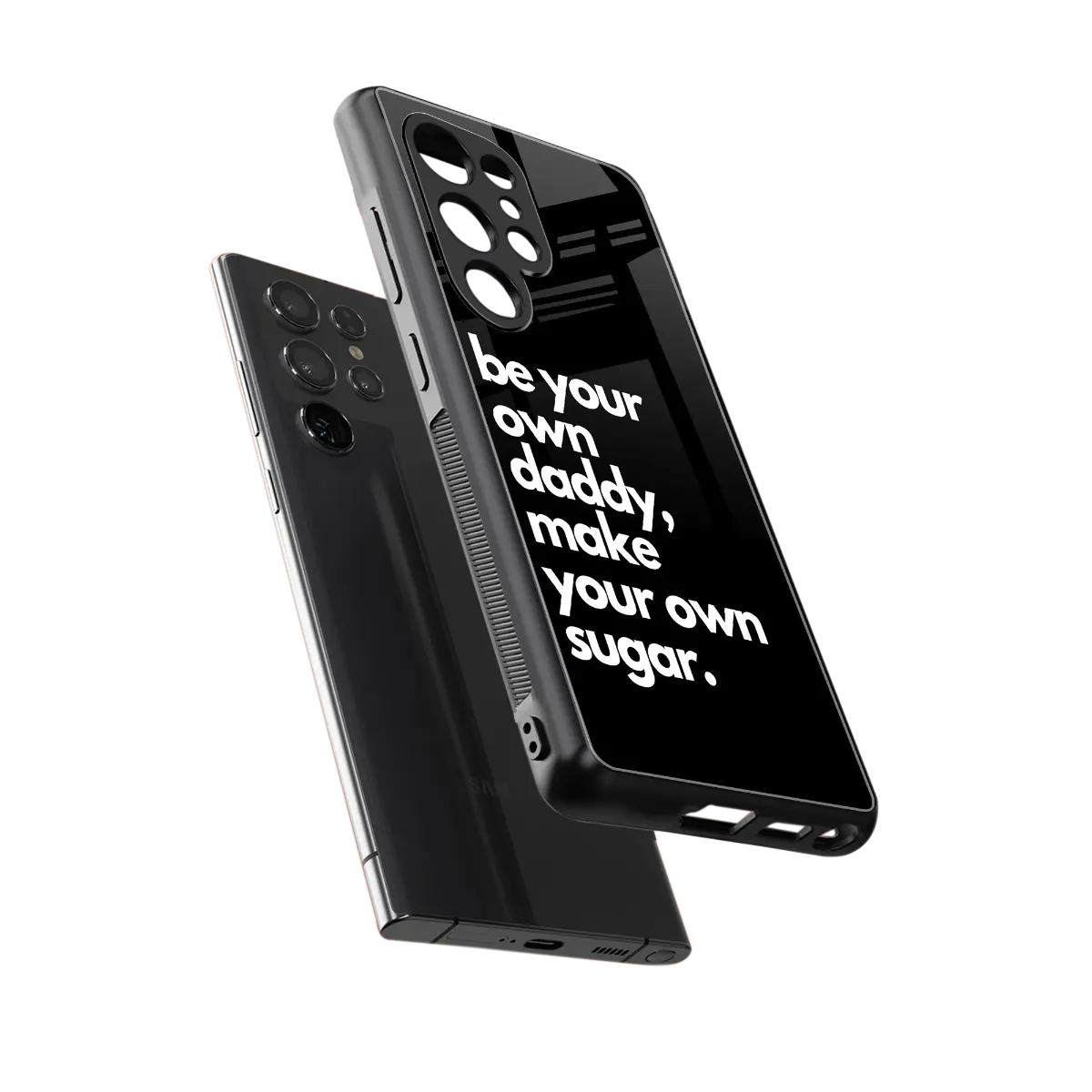 Suger sleek samsung galaxy s25 ultra cover with tempered glass back and TPU edges