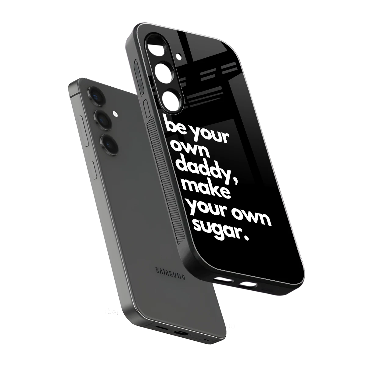 Suger sleek samsung galaxy s25 cover with tempered glass back and TPU edges