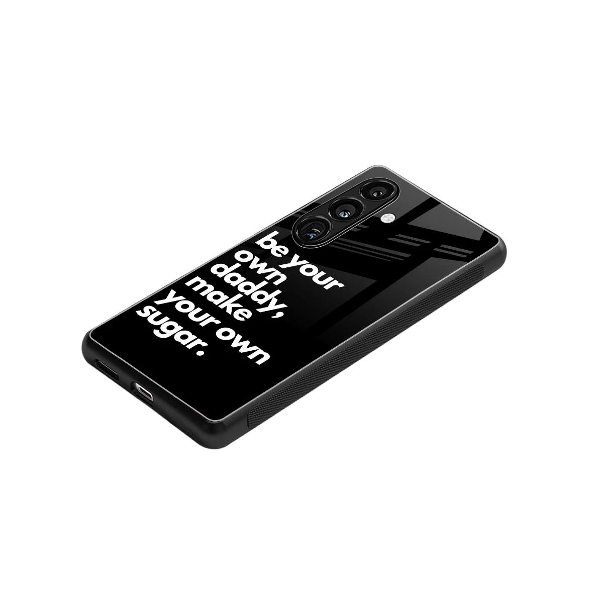 Suger stylish phone case for samsung galaxy s25 | glossy glass and slim fit