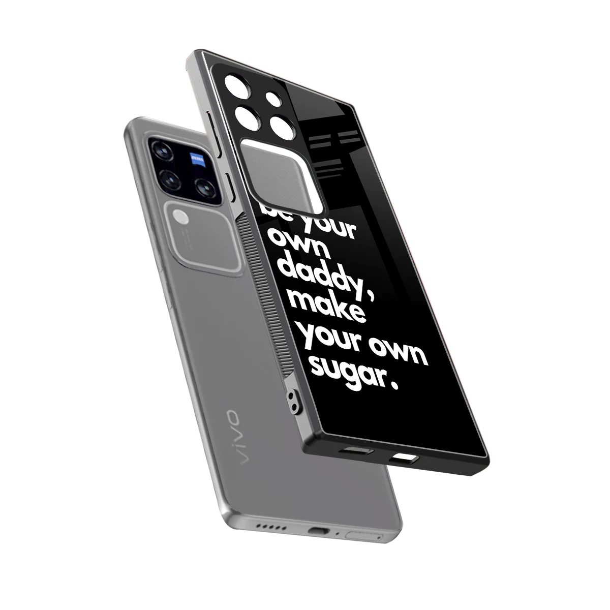 Suger sleekvivo v30 pro cover with tempered glass back and TPU edges